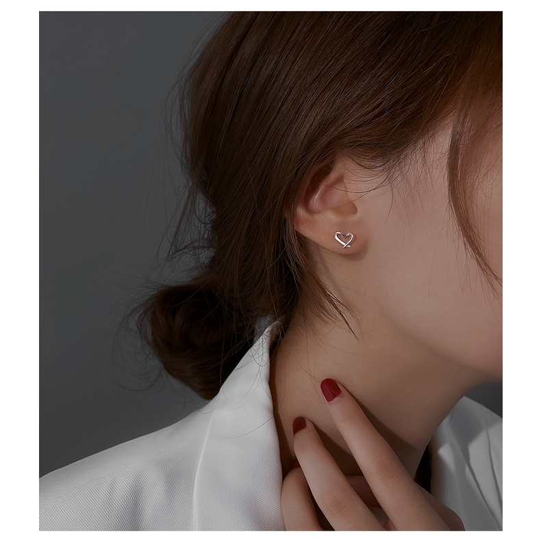 S925 ต่างหูชุบเงินต่างหูแฟชั่น