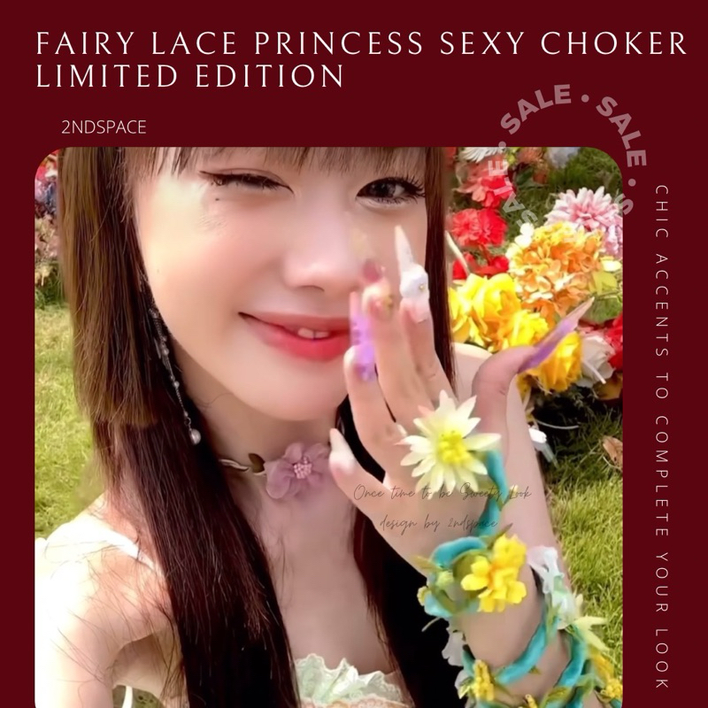 SALE โช้กเกอร์สวยหวานประดับดอกไม้ ✨Summer นี้ต้องมีค่า Fairytale Princess Choker✨ พร้อมส่งนะค้า