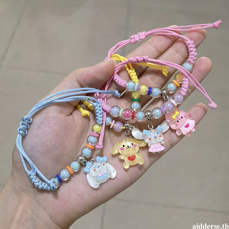 SANRIO สร้อยข้อมือ ลายการ์ตูนน่ารัก สามารถปรับได้ เครื่องประดับ สําหรับคู่รัก นักเรียน
