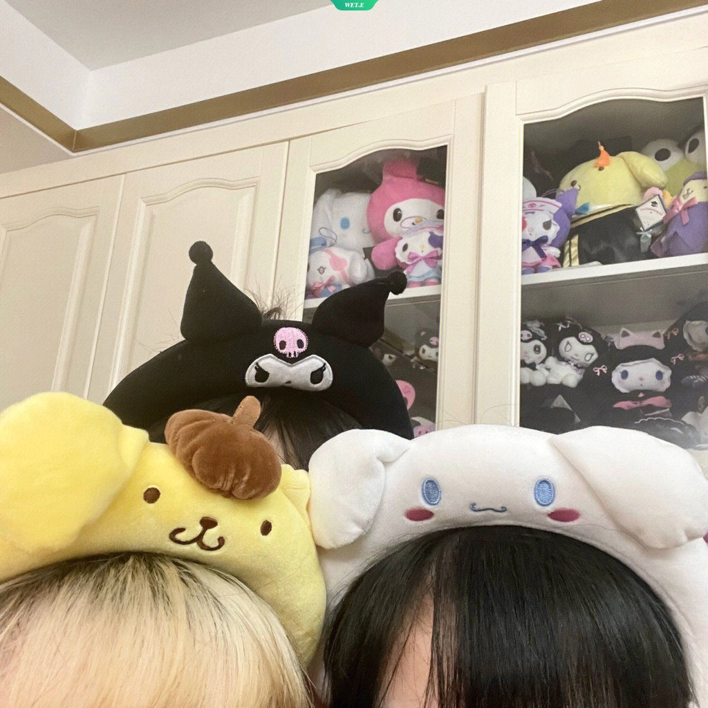 SANRIO ใหม่ ที่คาดผมฟองน้ําแต่งหน้า ลายการ์ตูน Kuromi Cinnamoroll Melody น่ารัก แฟชั่น สําหรับเด็กผู้หญิง