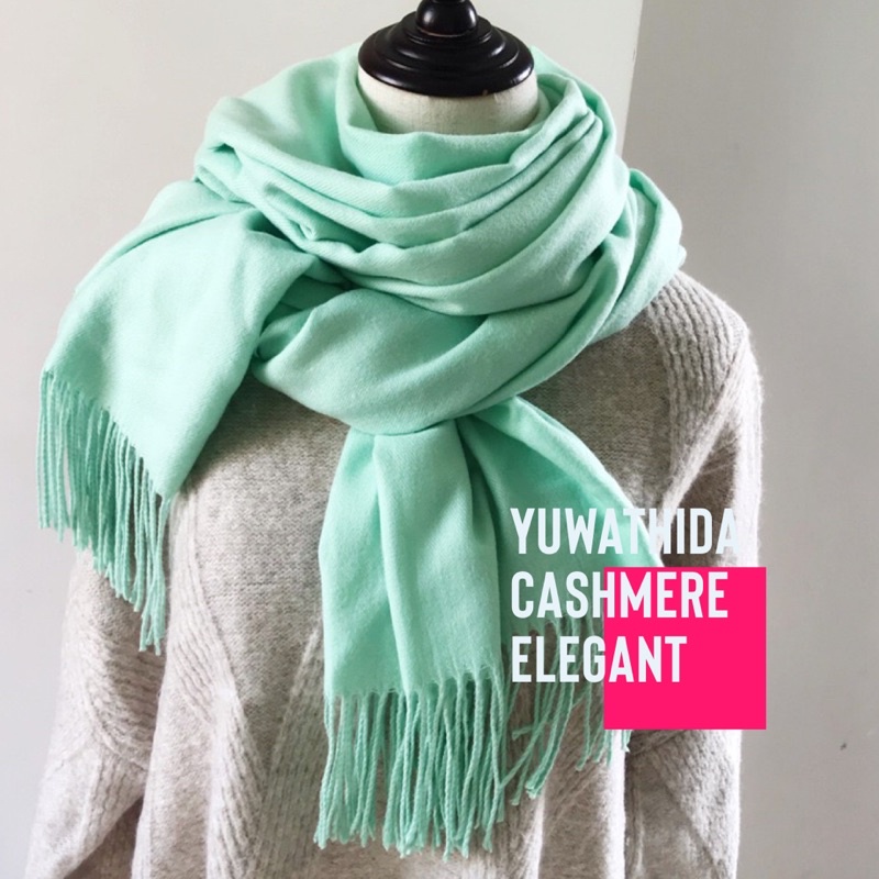 SCARF CASHMERE สีพื้น สวยงาม ผ้าหนา ELEGANT มากๆจ้า