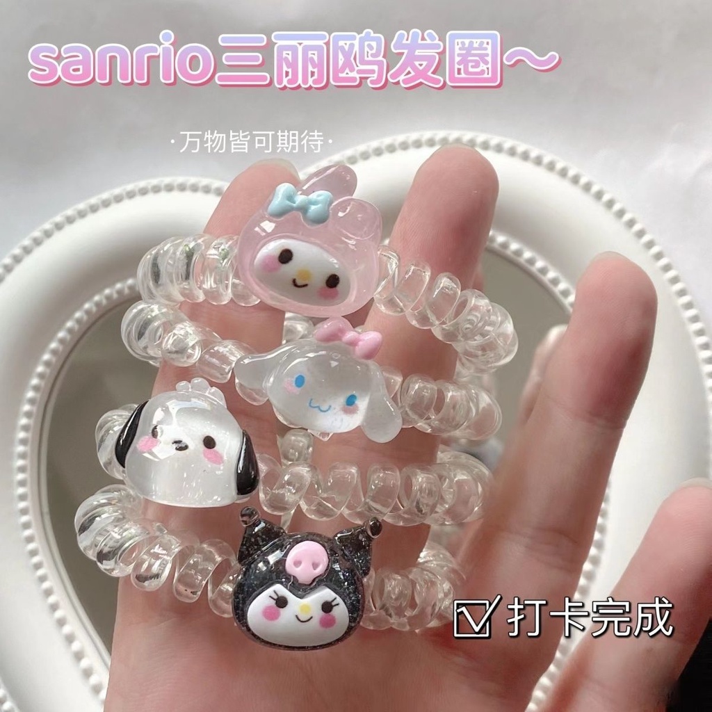 Sanrio ยางรัดผม ขนาดเล็ก น่ารัก เครื่องประดับผม สําหรับผู้หญิง