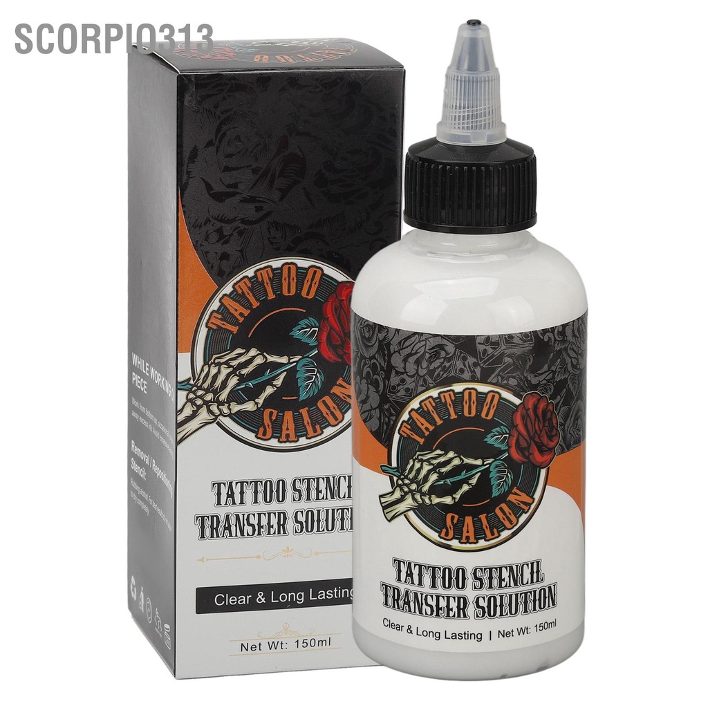 Scorpio313 150ml Tattoo Transfer Cream Stencil Solution Gel สำหรับผู้เริ่มต้นทาตัว
