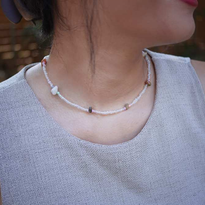 Set สร้อยคอและกำไลลูกปัด DIY Hand Craft S002