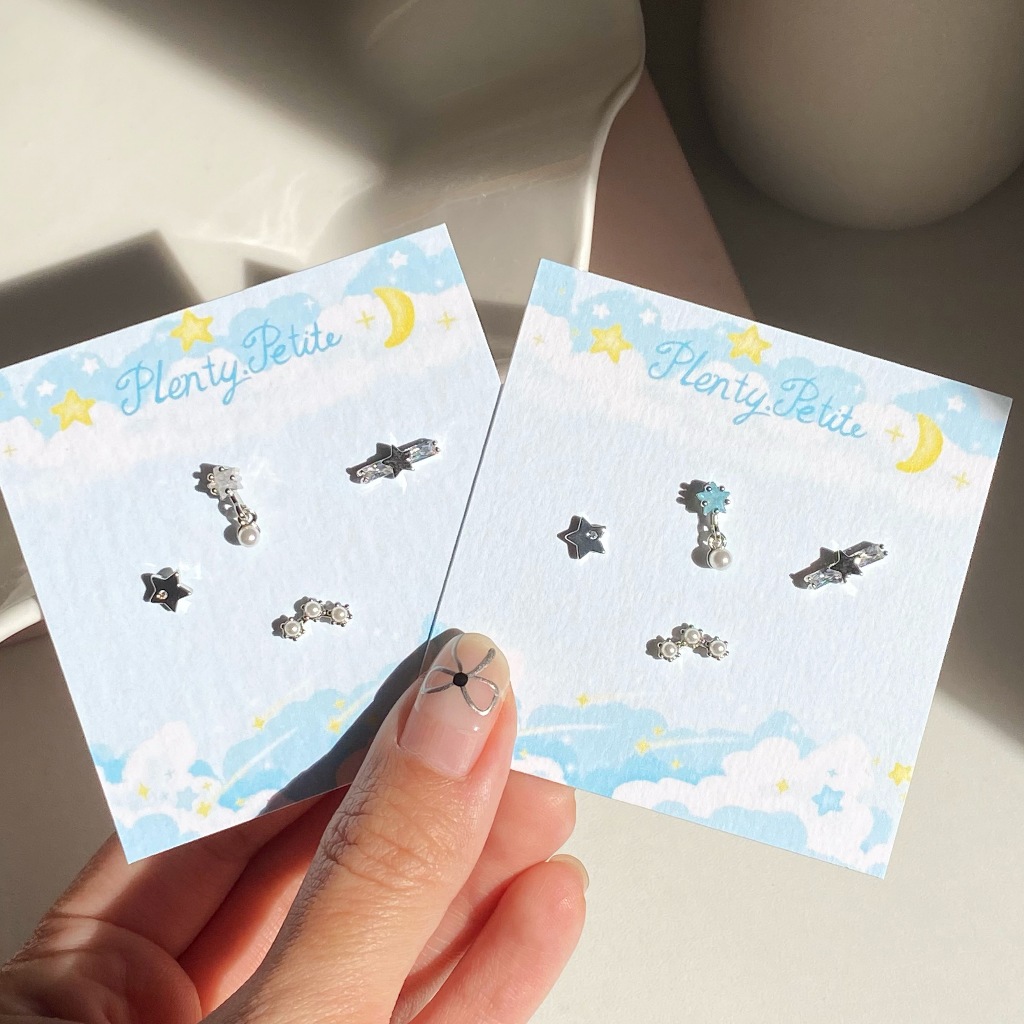 Shiny Star Set ต่างหูจิ๋วรูปดวงดาวแบบเซท 4 ชิ้น