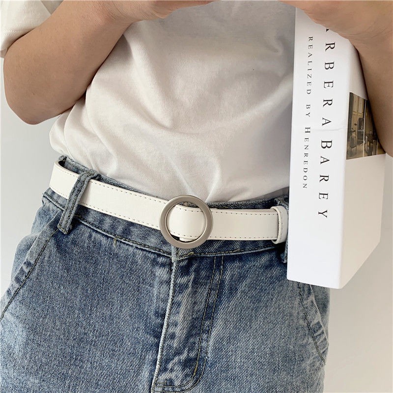 SmileFairyCC【COD & พร้อมส่ง】ulzzang เข็มขัด ทรงสี่เหลี่ยมผืนผ้า ไม่มีรู 2.3 ซม. สําหรับผู้หญิง นักเรียน