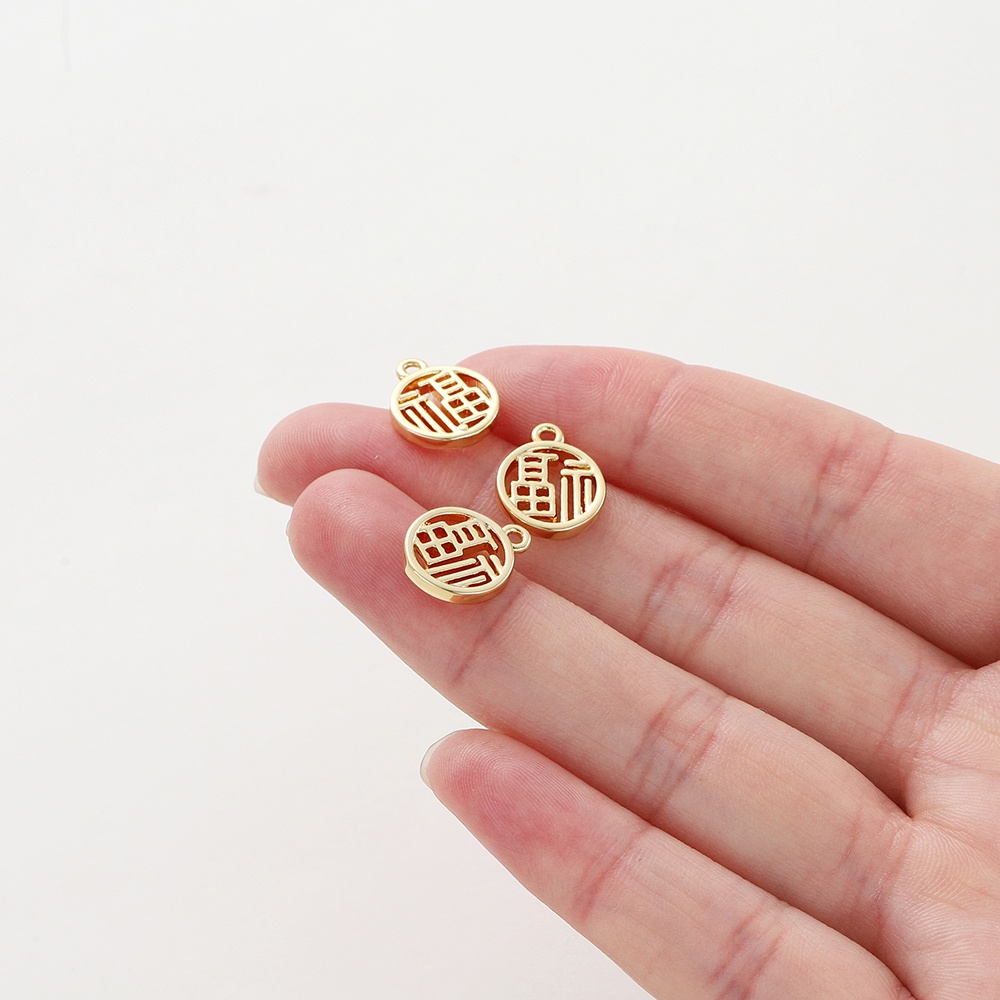 St. kunkka จี้สร้อยคอ สร้อยข้อมือ ชุบทองแท้ 18K 11 มม. 2 ชิ้น