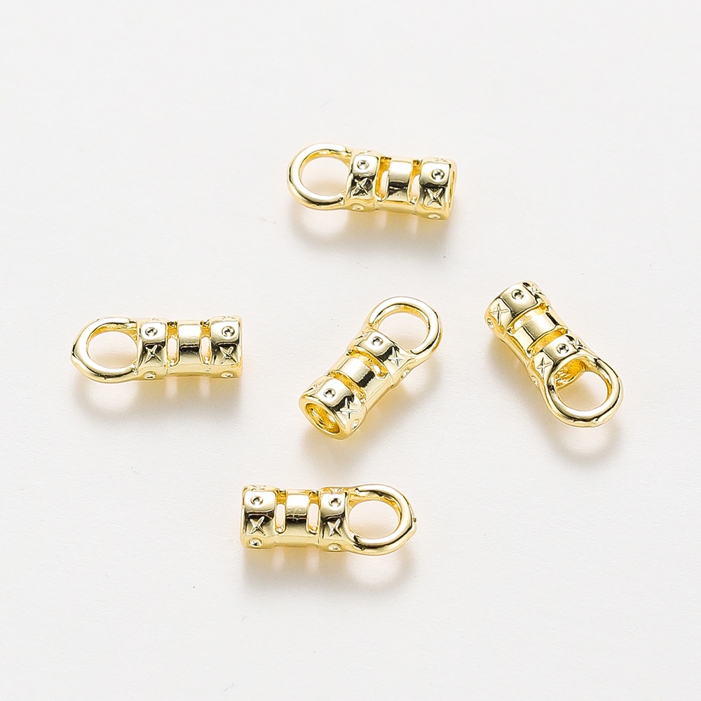 St.kunkka บักเกิล สีทองแท้ 18K ไม่ซีดจาง สําหรับทําจี้สร้อยคอ สร้อยข้อมือ DIY 10 ชิ้น ต่อถุง