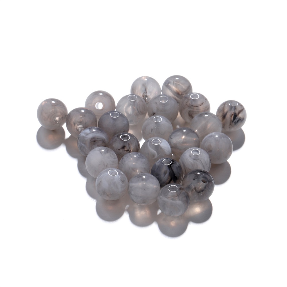 St.kunkka ลูกปัดหินเทียม อะคริลิค 8 มม. 34 สี สําหรับทําสร้อยคอ สร้อยข้อมือ DIY 50 ชิ้น