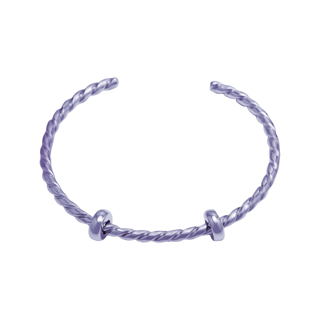 Sterling Silver Twisted Bangle  กำไลเงินแท้