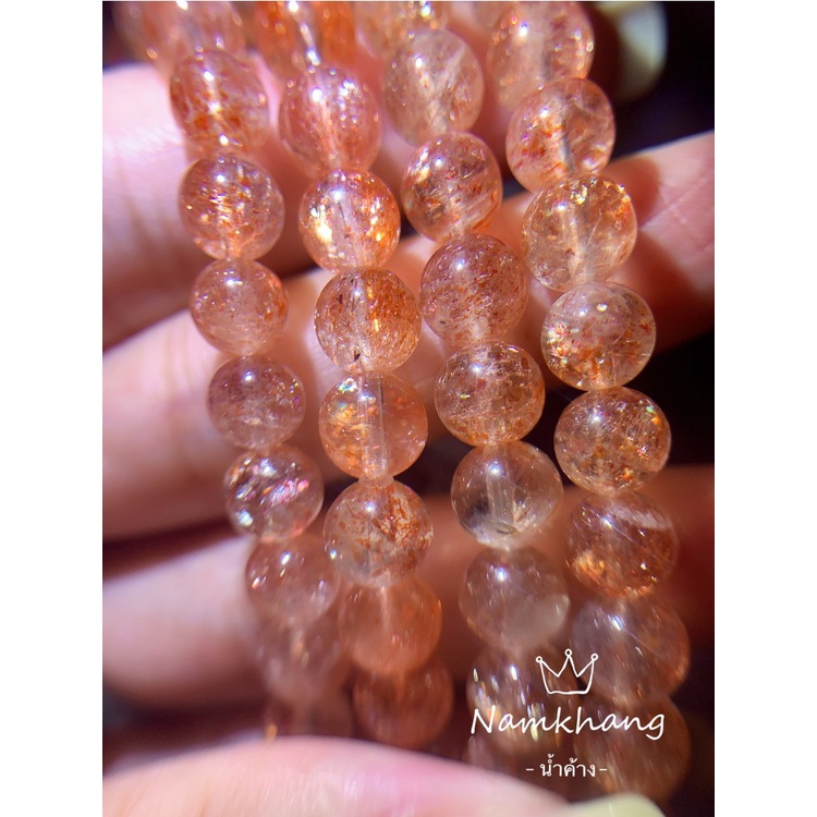 Sunstone ซันสโตน สีส้ม แสงสวย เกรดสูง พร้อมใบรับรอง หินนําโชค หินมงคล