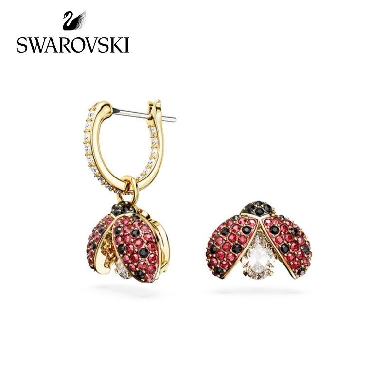 Swarovski Idyllia ต่างหูรูปเต่าทอง แฟชั่นฤดูใบไม้ร่วง ฤดูหนาว