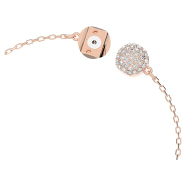 Swarovski สร้อยข้อมือ Dazzling Swan ตัวปิดแบบแม่เหล็ก หงส์ ชมพู เคลือบโทนสีโรสโกลด์ ของแท้ 100%