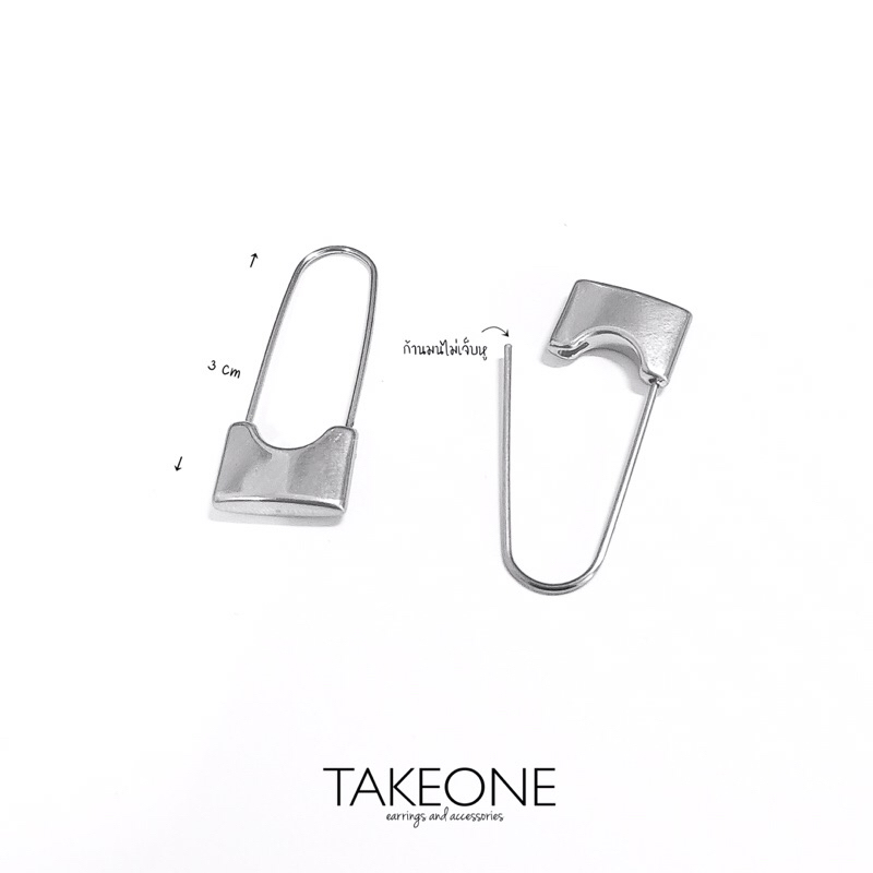 TAKEONE JEW ต่างหูสแตนเลสลายกุญแจแบบใหม่เท่ๆ