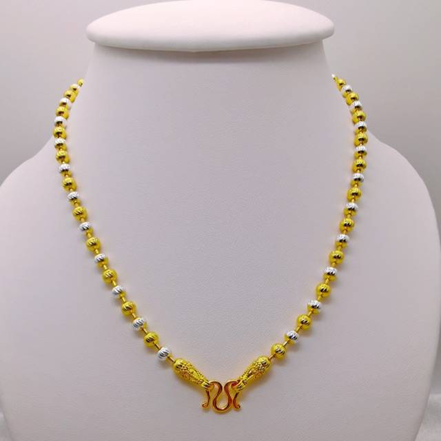 THAIJY15  k130 สร้อยคอ 2 กษัตริย์ **ขนาด 3 มิล** หุ้มทอง24k เหมือนแท้ ไม่แพ้ ไม่ลอก ไม่ดำ