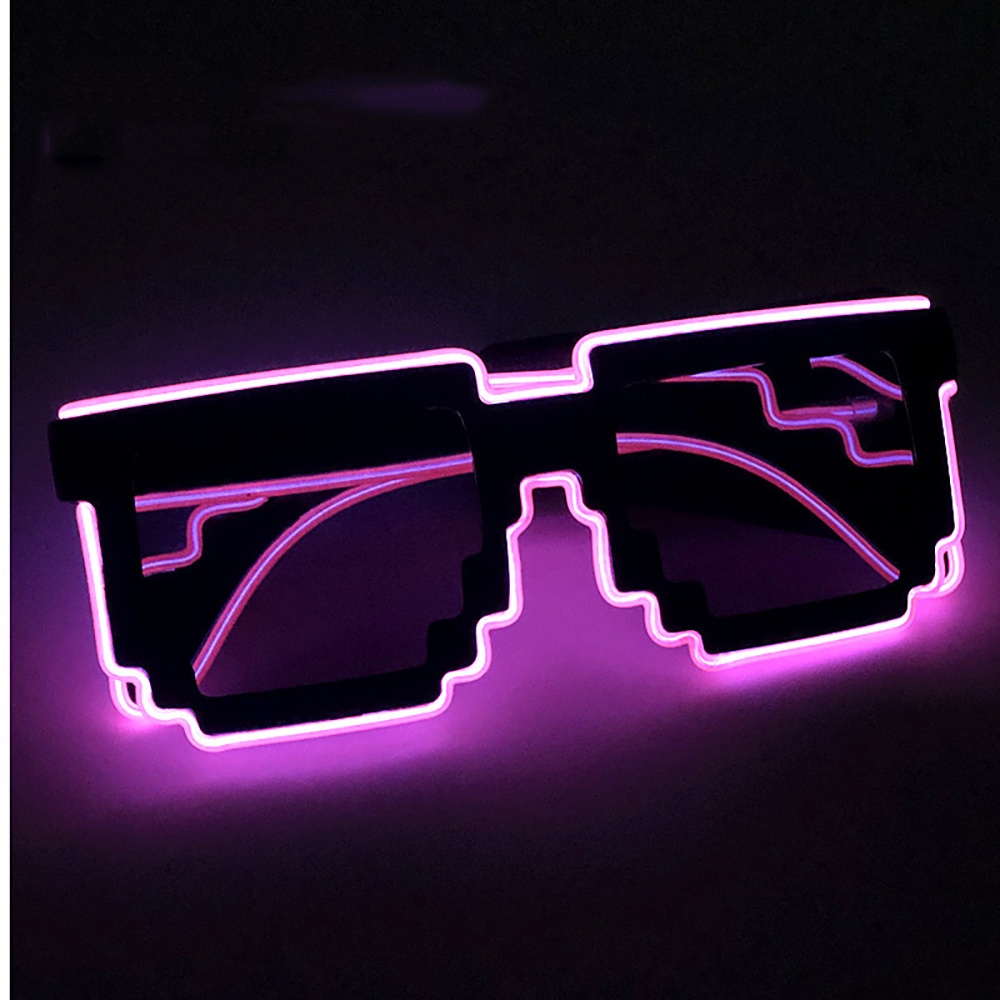 Tik Tok แว่นตากันแดด LED โมเสค เรืองแสง สําหรับบาร์ คอนเสิร์ต บาร์ KTV