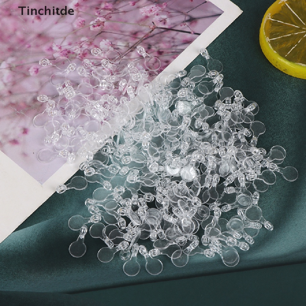 [Tinchitde] ตะขออะคริลิคใส ขนาด 16*8 มม. สําหรับทําเครื่องประดับ 200 ชิ้น