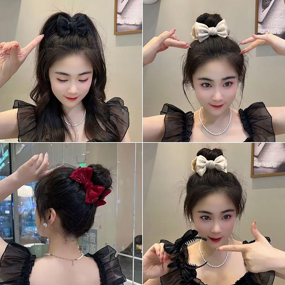 Twinkle กิ๊บติดผม ประดับโบว์ด้านหลัง หรูหรา เครื่องประดับผม สําหรับผู้หญิง