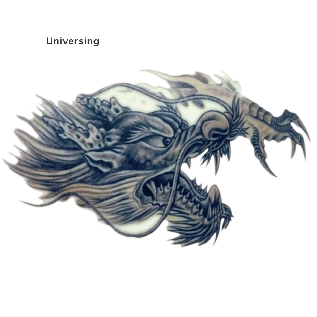 (Universing) สติกเกอร์รอยสักชั่วคราว ลายมังกร 3D กันน้ํา ขนาดใหญ่ สําหรับร่างกาย