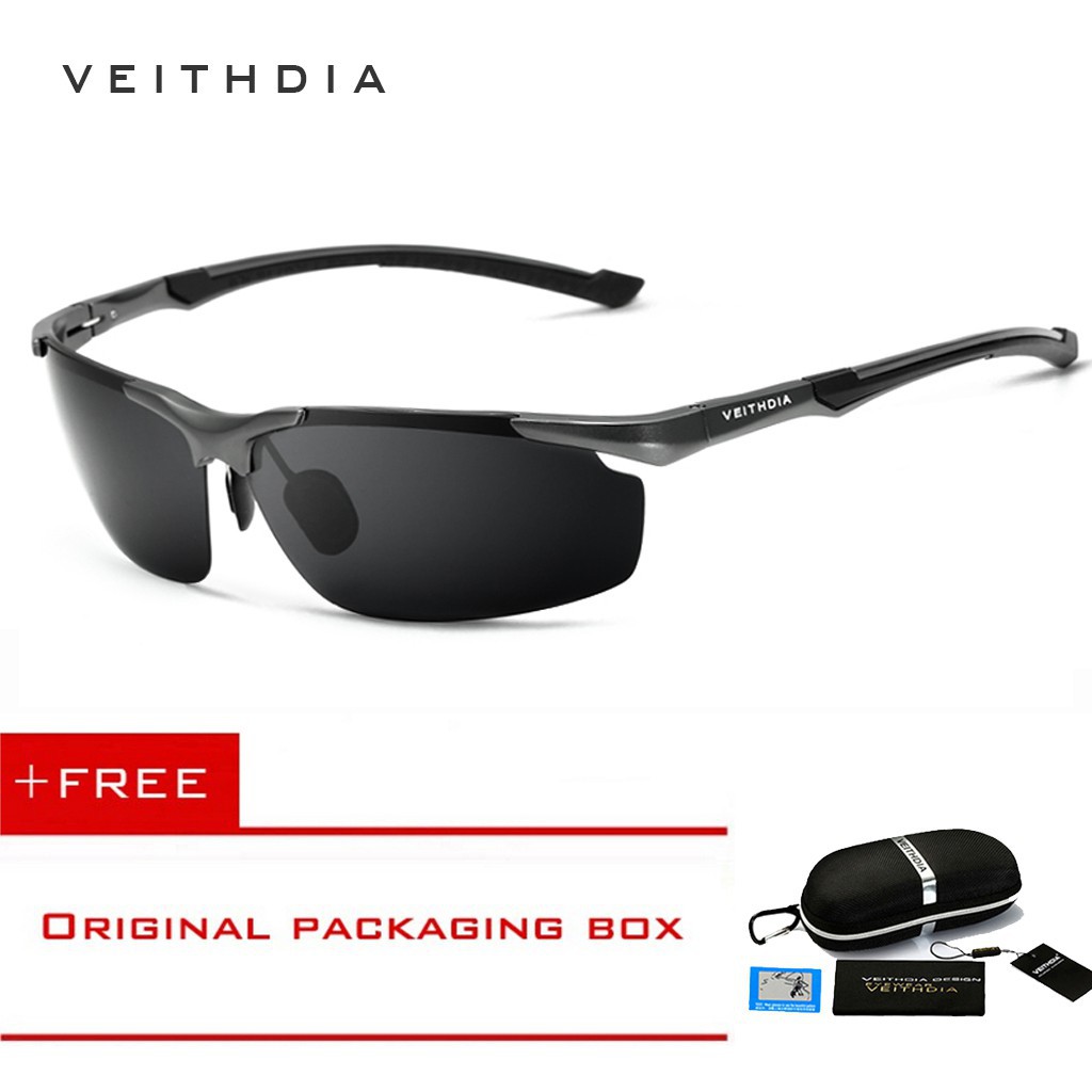 VEITHDIA แว่นตากันแดด อลูมิเนียม โพลาไรซ์ เหมาะใส่เล่นกีฬา สำหรับผู้หญิงและผู้ชาย