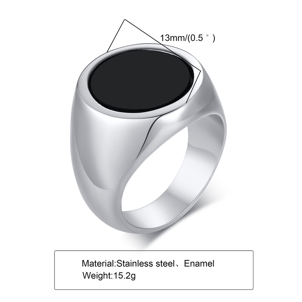 Vnox แหวนสแตนเลสกว้าง 13 มม. สําหรับผู้ชาย