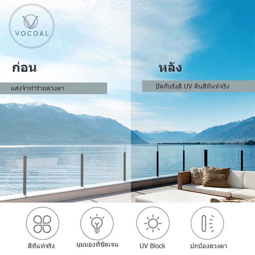 Vocoal แว่นตากันแดด แว่นกันแดดโพลาไรซ์ UV400 ผู้ชาย แว่นกันแดดแฟชั่นผู้ชาย