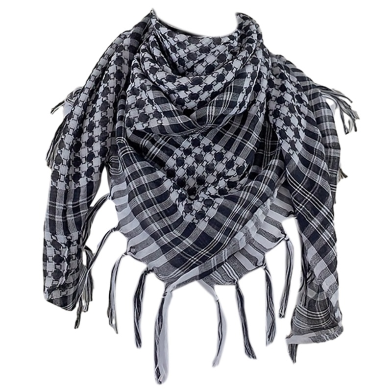 Voonne Arab Keffiyeh Shemagh ผ้าพันคอ ผ้าคลุมไหล่ ทรงสี่เหลี่ยม