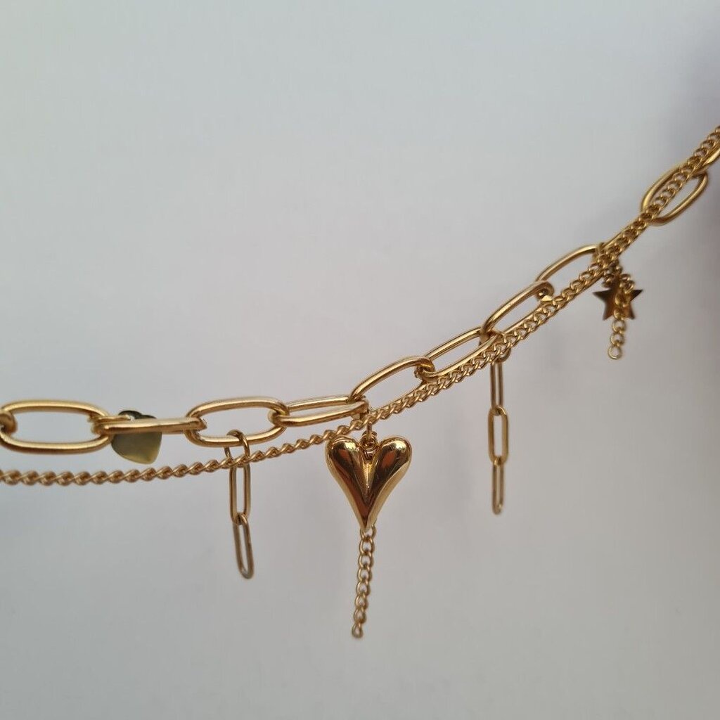 (WELRY.acc) พร้อมส่ง! สร้อยข้อมือสีทองเลเยอร์ รุ่น Piper