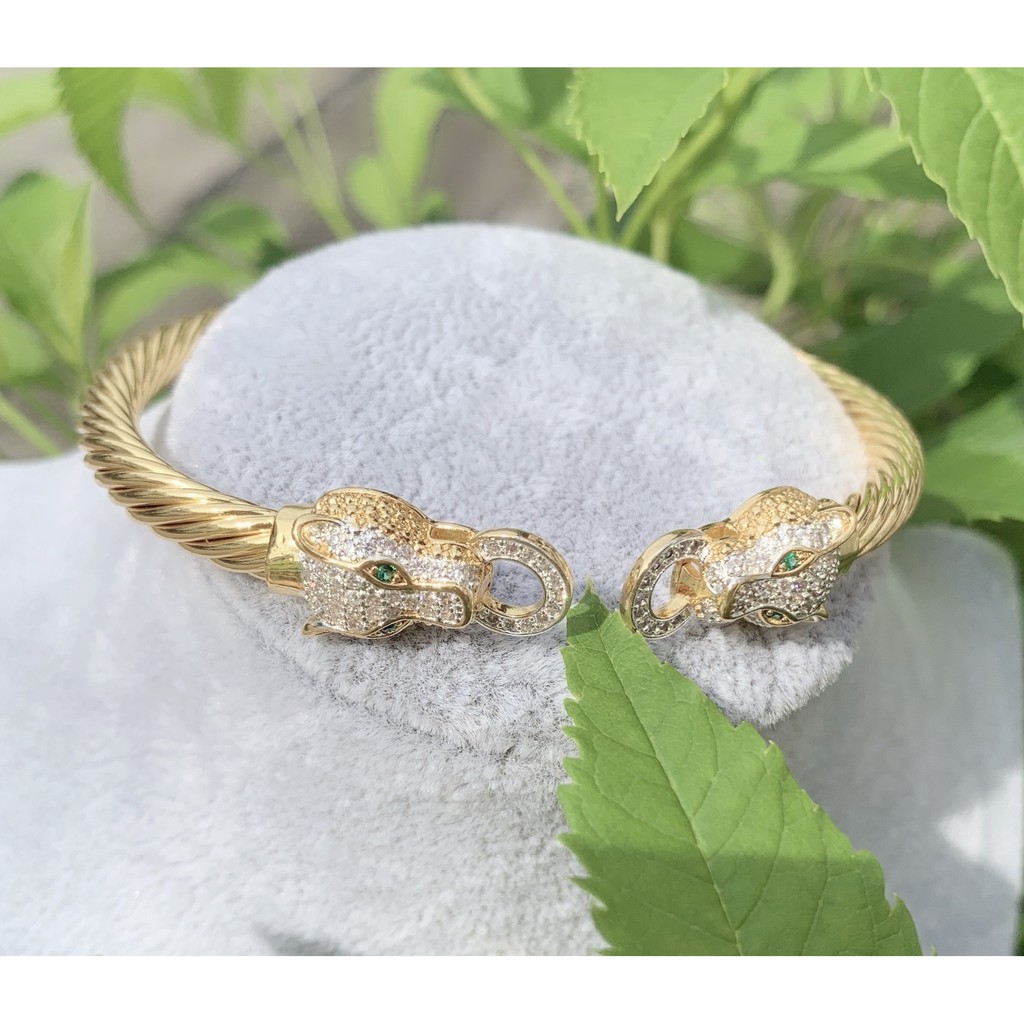 XUPING JEWELRY กำไลหัวเสือหัวเสือ สร้อยข้อมือกำไลข้อมือทองแฟชั่นผู้หญิง