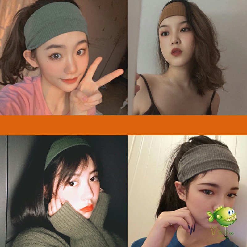 YOYO ผ้าคาดผม แบบดูดซับเหงื่อ ทรงสปอร์ต  ที่คาดผมแฟชั่น sports hair band
