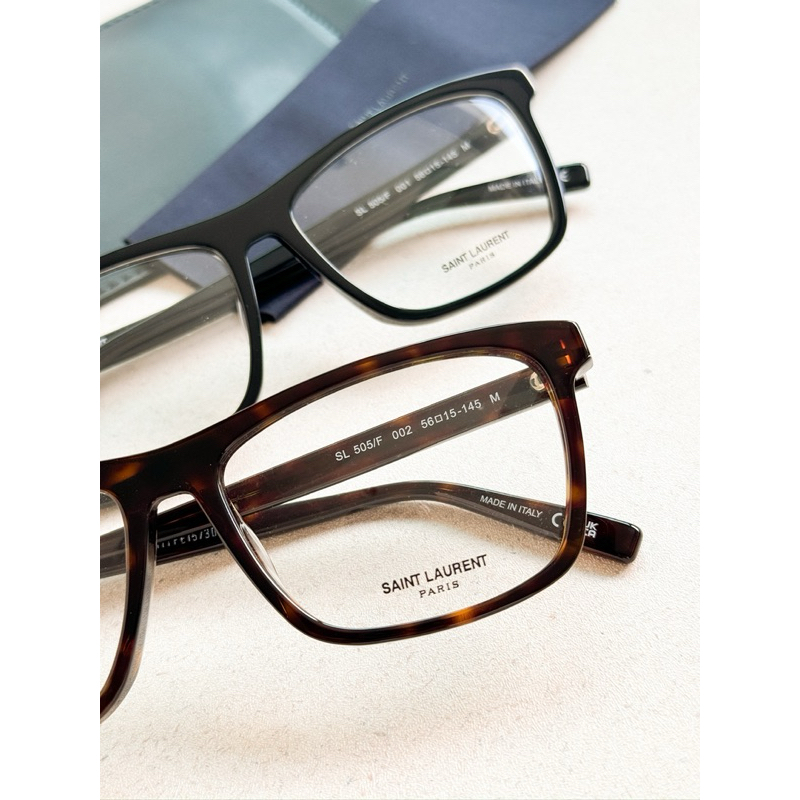 YSL SL505/F Saint Laurent กรอบแว่นสายตา มินิมอล ร้านแอมของแท้เท่านั้นค่า