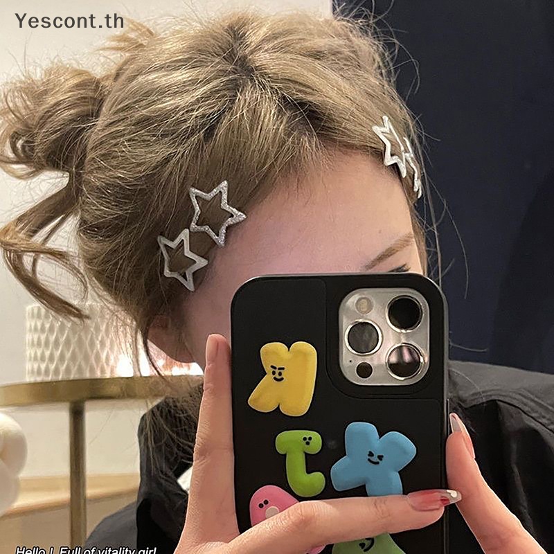 Yescont กิ๊บติดผม รูปดาวห้าแฉก น่ารัก แวววาว สไตล์เกาหลี เข้ากับทุกชุด สําหรับผู้หญิง TH