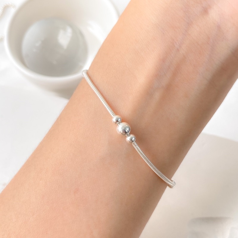 Yourdays/Silver bracelet/สร้อยข้อมือเงินแท้/สร้อยข้อมือกระดูกงู
