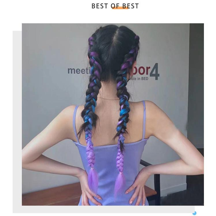 Zeeva ผมเปีย ไหมถักผม สีทูโทน แอฟริกันเดรดล็อกส์   wig braids