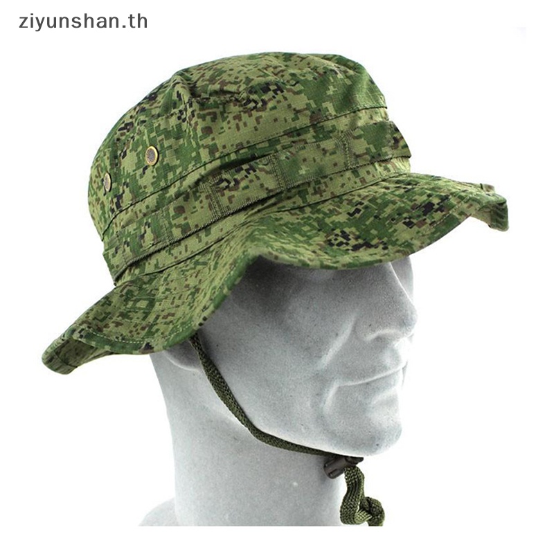Ziyunshan หมวกบักเก็ต ผ้าฝ้าย ลายพราง กันแดด สําหรับผู้ชาย ผู้หญิง ตกปลา