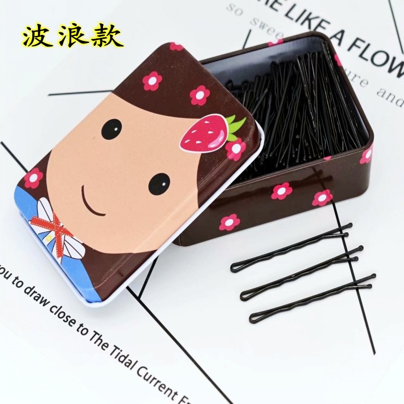 jc_store_กิ๊บ สีดำ กิ๊บหน้าม้า กิ๊บหนีบด้านข้าง ทรงโค้ง