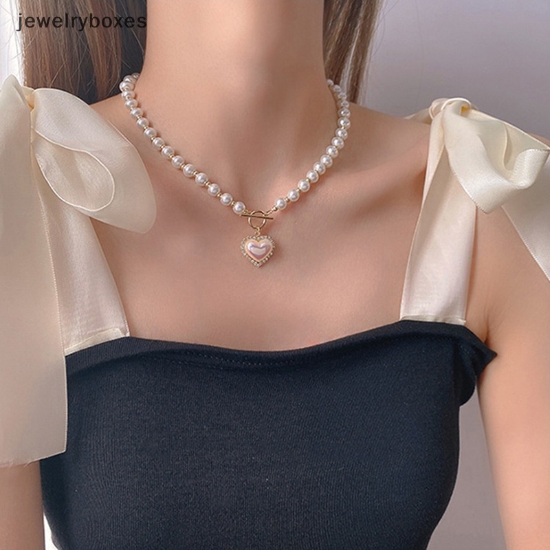 [jewelryboxes] สร้อยคอมุกเทียม สีทอง เรียบง่าย สไตล์บูติก