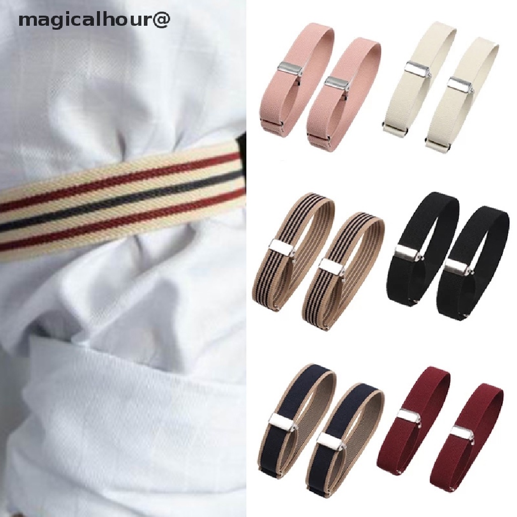 magicalhour Elastic Armband Shirt Sleeve Holder Women Men Fashion Adjustable Arm Cuffs Bands new