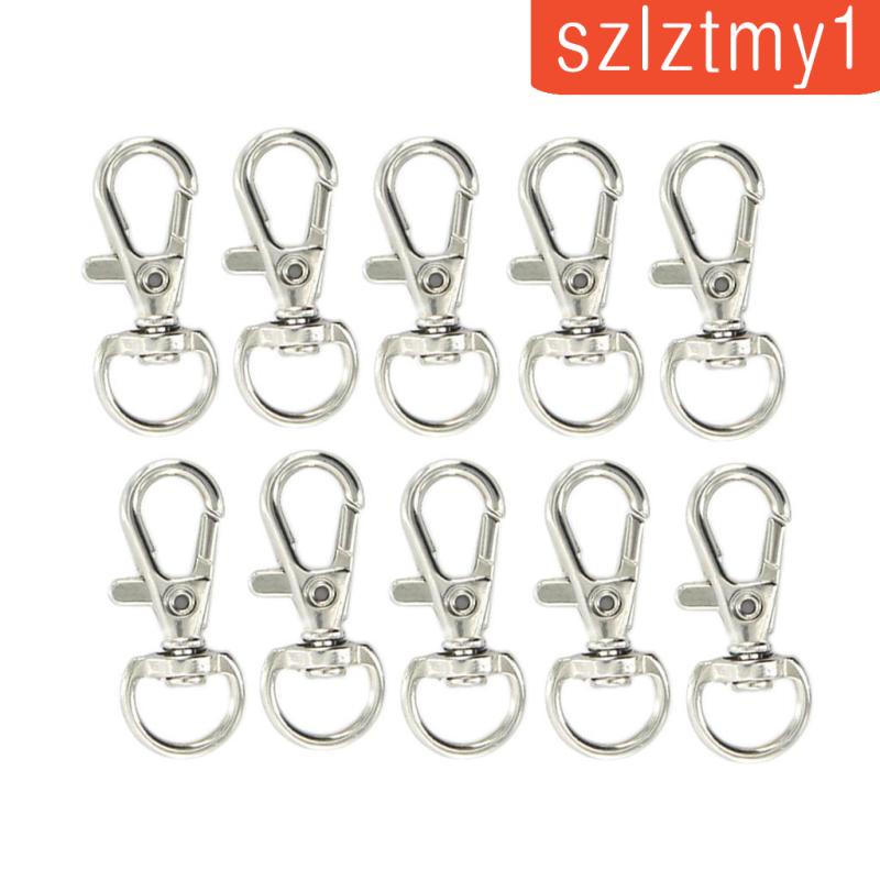 [szlztmy1] ตะขอก้ามปู แบบหมุนได้ สําหรับแขวนพวงกุญแจ กระเป๋า DIY 20 ชิ้น