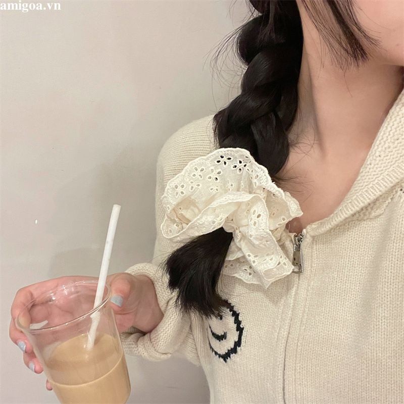 (xinyia1.th) ยางรัดผม ลูกไม้กลวง ขนาดใหญ่ เครื่องประดับผม ฤดูใบไม้ร่วง ฤดูหนาว สําหรับผู้หญิง