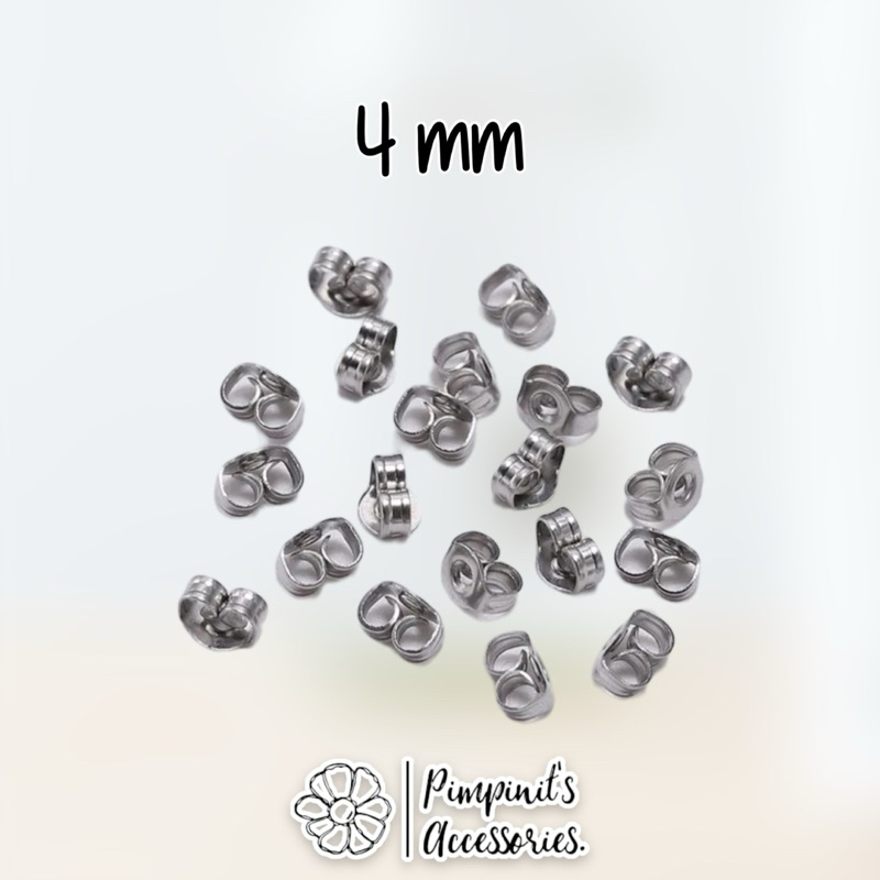 ʕ •ᴥ•ʔ ✿ พร้อมส่ง : แป้นต่างหูสแตนเสสทรงผีเสื้อ | Butterfly Stainless Steel Earring Back / Earring Stopper.