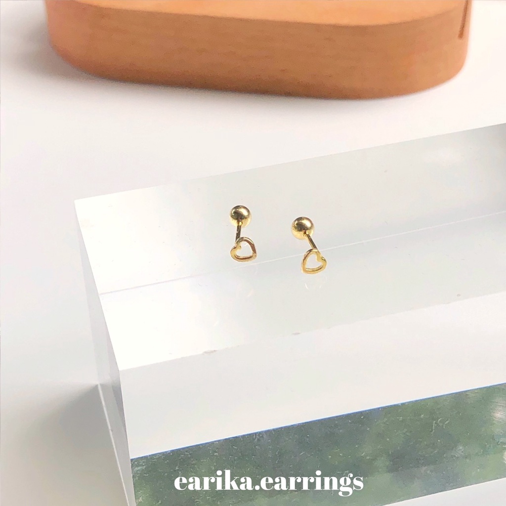 (กรอกโค้ด YAQ6E ลด 60.-) earika.earrings - tiny heart piercing จิวหูเงินแท้หัวใจ (ราคาต่อชิ้น) เหมาะสำหรับคนแพ้ง่าย