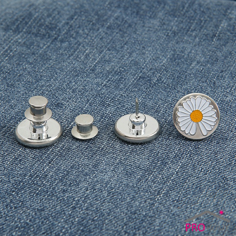 กระดุม  ปรับเอวกางเกง ปุ่มที่ถอดออกได้ เป็นเข็มหมุด ปรับได้ตามต้องการ  jeans buttons