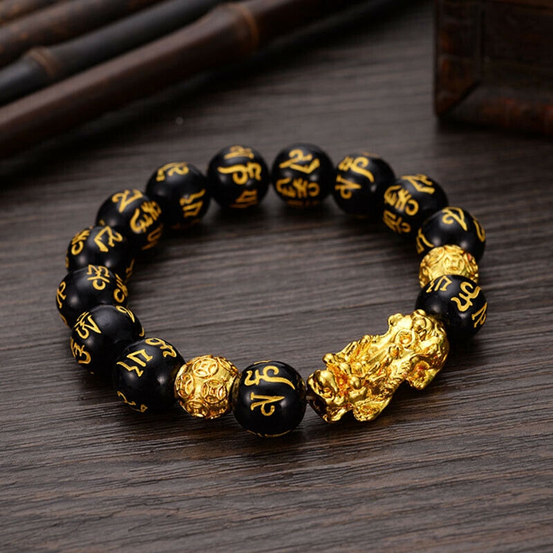 กำไลข้อมือ ปี่เซี๊ยะ เสริมฮวงจุ้ย 12 มม.