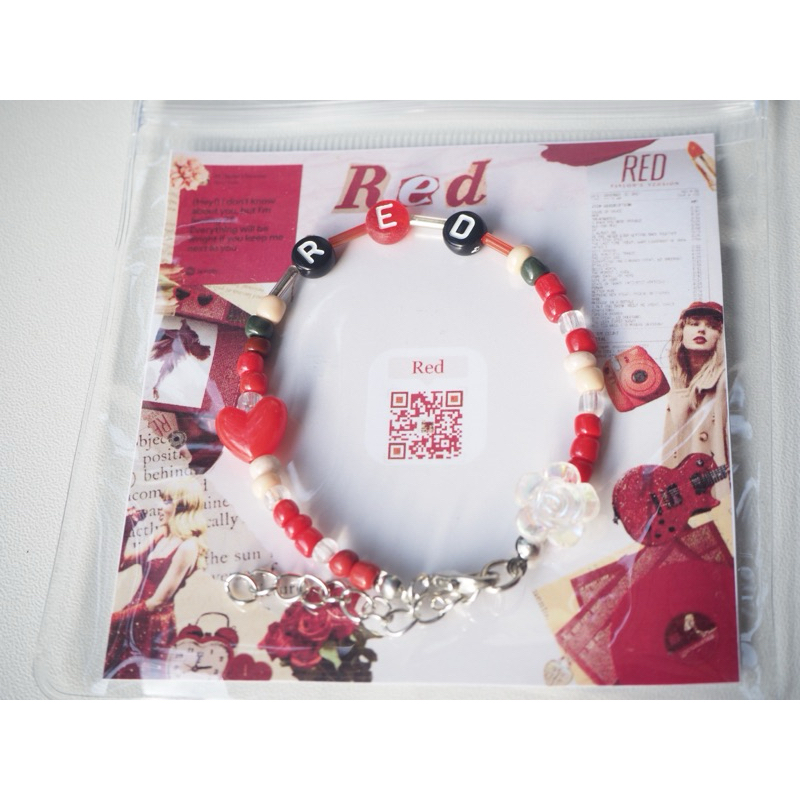 กำไลลูกปัด สร้อยข้อมือลูกปัด inspiration จาก Red album ❤️ Taylor Swift