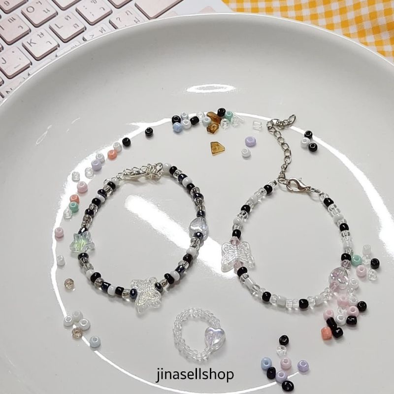 กำไลลูกปัดน่ารัก | กำไลข้อมือ | พร้อมส่ง | มีหลายแบบ  | jinasellshop