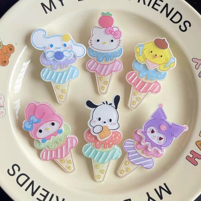 กิ๊บติดผม sanrio คู่ละ 20 บาท (1คู่ = 2 ชิ้น)