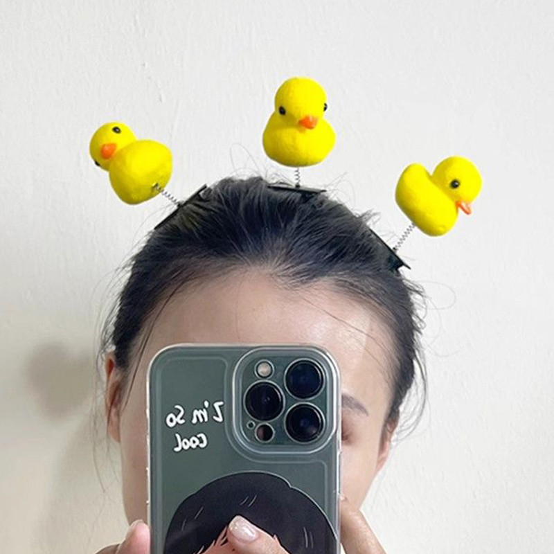 กิ๊บติดผม รูปการ์ตูนเป็ด สีเหลือง เหมาะกับของขวัญ แฟชั่นสําหรับเด็กผู้หญิง