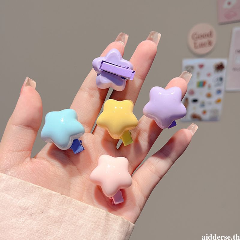 กิ๊บติดผม รูปดาวน่ารัก ขนาดเล็ก สีสันสดใส เครื่องประดับ แฟชั่นสําหรับผู้หญิง