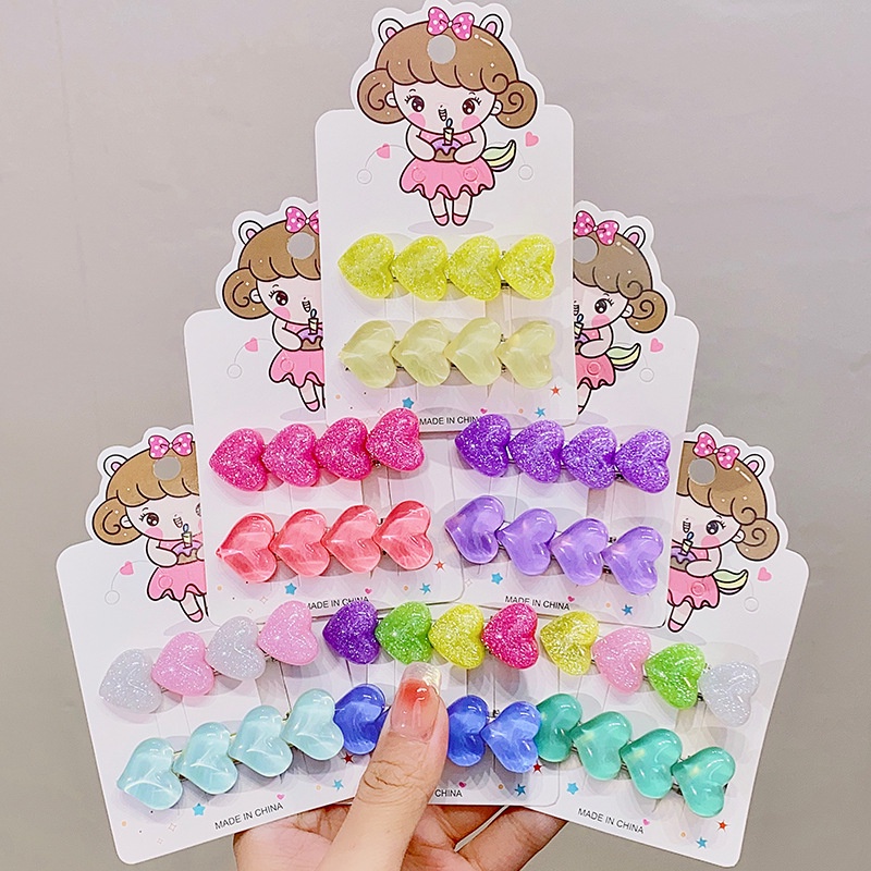กิ๊บติดผม รูปเป็ดน่ารัก สีชมพู แบบเรียบง่าย สีสันสดใส สําหรับนักเรียนหญิง